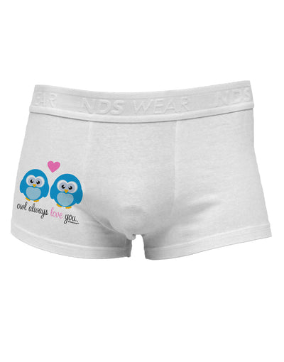 Owl Always Love You - Blue Owls Side Printed Mens Trunk Underwear by TooLoud-Mens Trunk Underwear-NDS Wear-White-Small-Davson Sales
