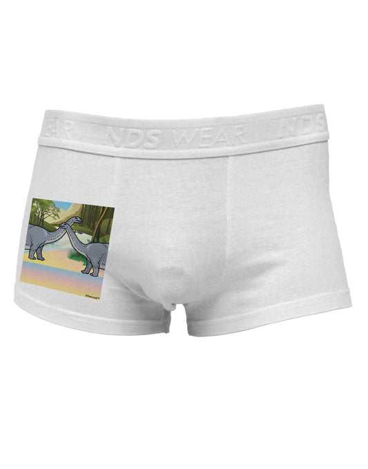 Diplodocus Longus - Without Name Side Printed Mens Trunk Underwear-Mens Trunk Underwear-NDS Wear-White-Small-Davson Sales