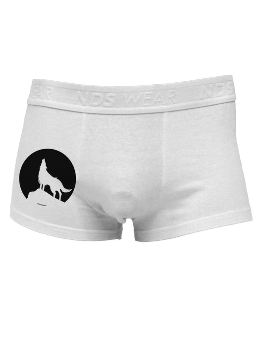 Wolf Howling at the Moon - Design #1 Side Printed Mens Trunk Underwear by TooLoud-Mens Trunk Underwear-NDS Wear-White-Small-Davson Sales