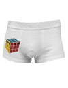 Autism Awareness - Cube Color Side Printed Mens Trunk Underwear-Mens Trunk Underwear-NDS Wear-White-Small-Davson Sales