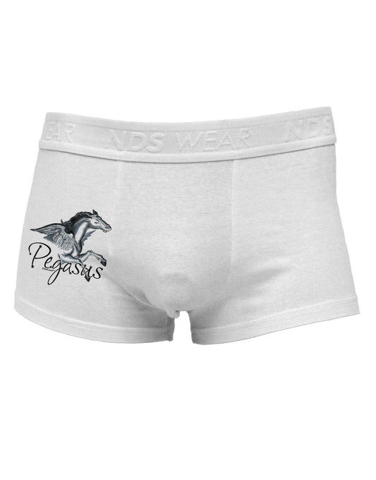 Pegasus Color Illustration Side Printed Mens Trunk Underwear-Mens Trunk Underwear-NDS Wear-White-Small-Davson Sales