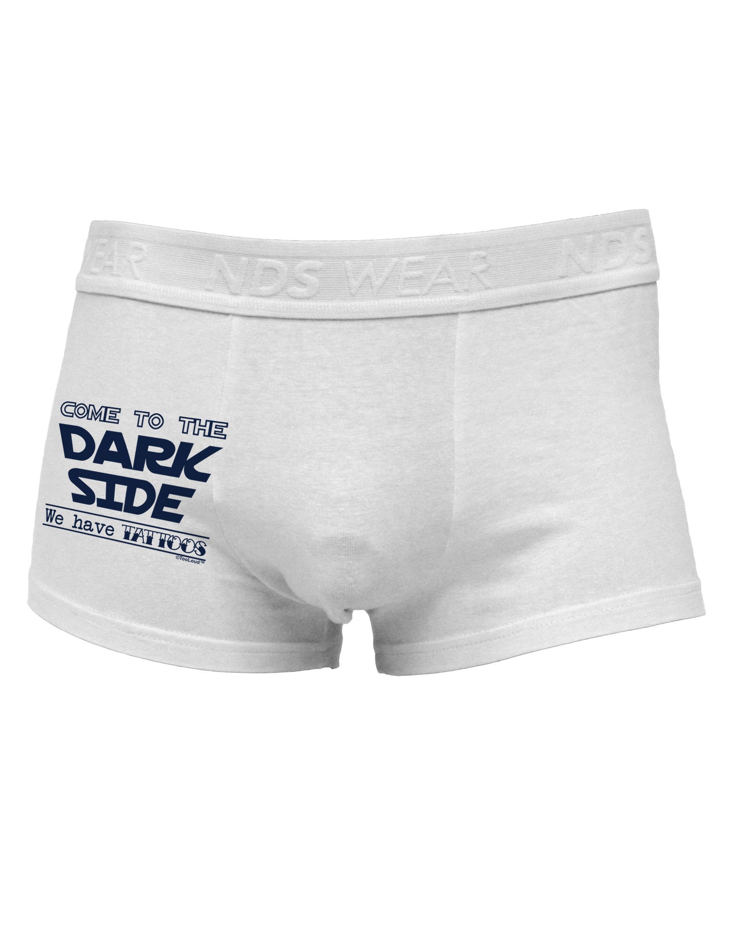 Come To The Dark Side - Tattoos Side Printed Mens Trunk Underwear by NDS Wear-Mens Trunk Underwear-NDS Wear-White-Small-Davson Sales