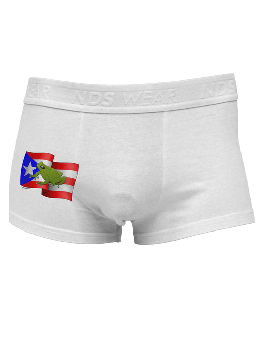 Puerto Rico Coqui Side Printed Mens Trunk Underwear-Mens Trunk Underwear-NDS Wear-White-Small-Davson Sales