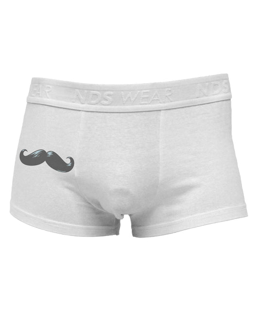 Big Gray Mustache Side Printed Mens Trunk Underwear-Mens Trunk Underwear-NDS Wear-White-Small-Davson Sales