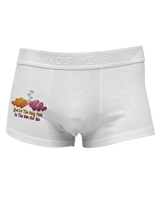 Kissy Clownfish Only Fish In The Sea Side Printed Mens Trunk Underwear-Mens Trunk Underwear-NDS Wear-White-Small-Davson Sales