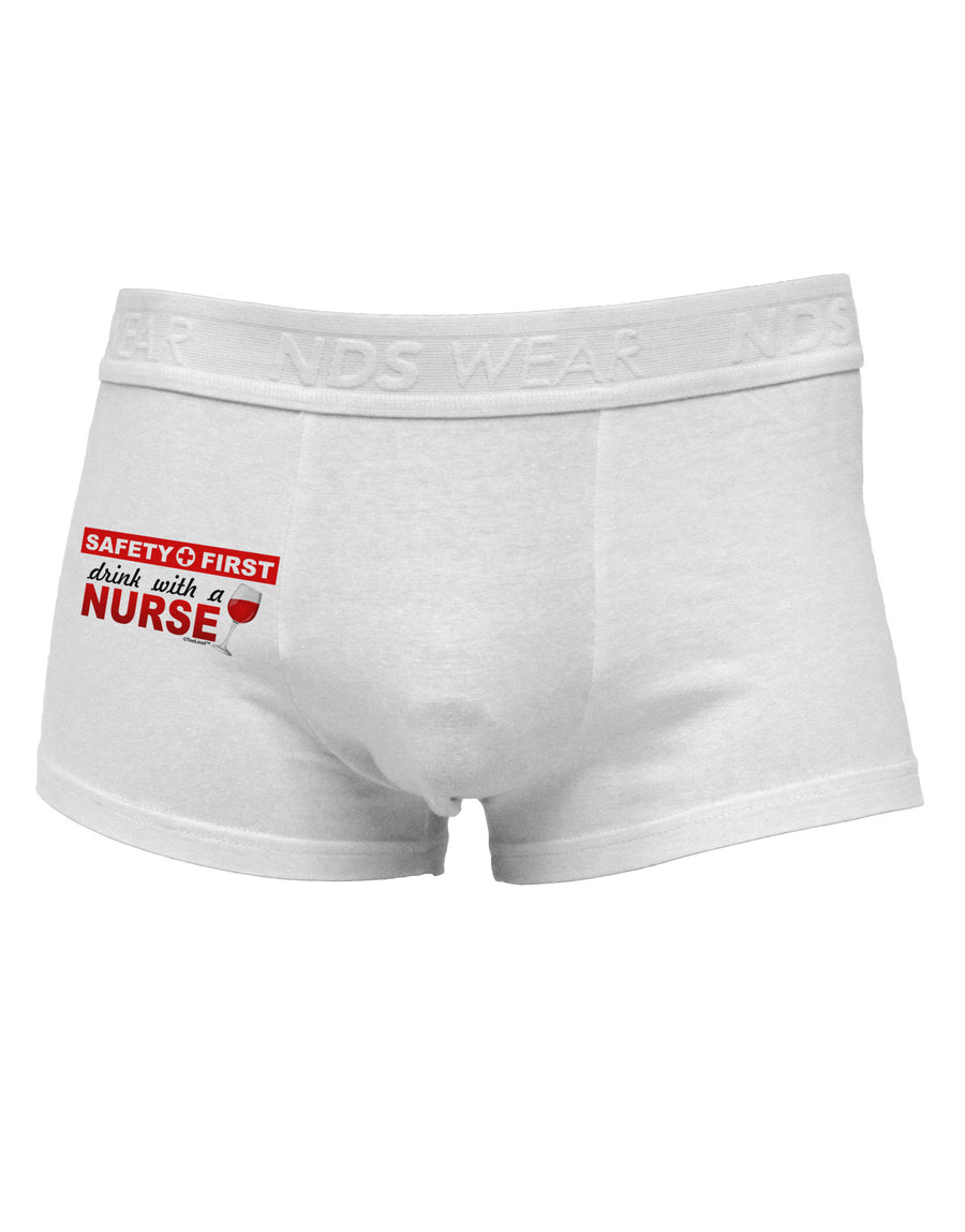 Drink With A Nurse Side Printed Mens Trunk Underwear-Mens Trunk Underwear-NDS Wear-White-Small-Davson Sales