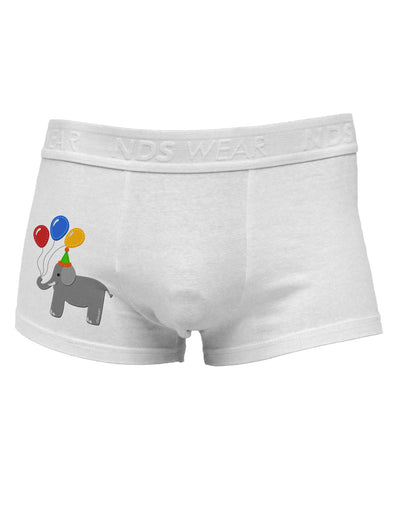 Cute Elephant with Balloons Side Printed Mens Trunk Underwear-Mens Trunk Underwear-TooLoud-White-Small-Davson Sales