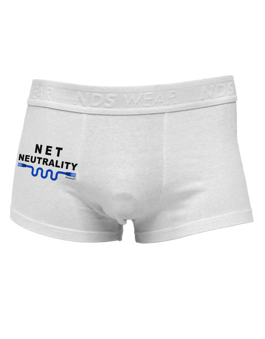 Net Neutrality Side Printed Mens Trunk Underwear-Mens Trunk Underwear-NDS Wear-White-Small-Davson Sales