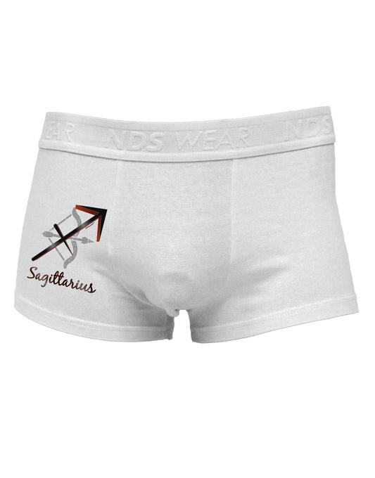 Sagittarius Symbol Side Printed Mens Trunk Underwear-Mens Trunk Underwear-NDS Wear-White-Small-Davson Sales