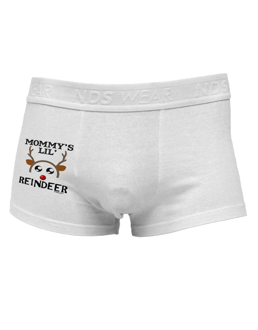 Mommy's Lil Reindeer Boy Side Printed Mens Trunk Underwear-Mens Trunk Underwear-NDS Wear-White-Small-Davson Sales