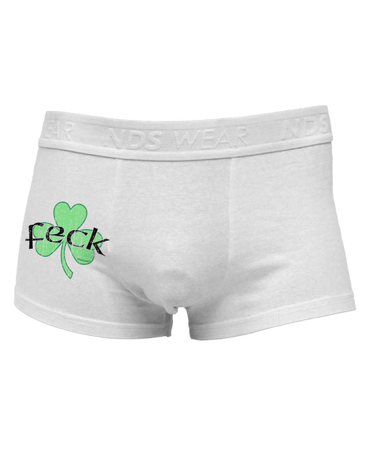 Feck - Clover Distressed Design Side Printed Mens Trunk Underwear by TooLoud-Mens Trunk Underwear-NDS Wear-White-Small-Davson Sales