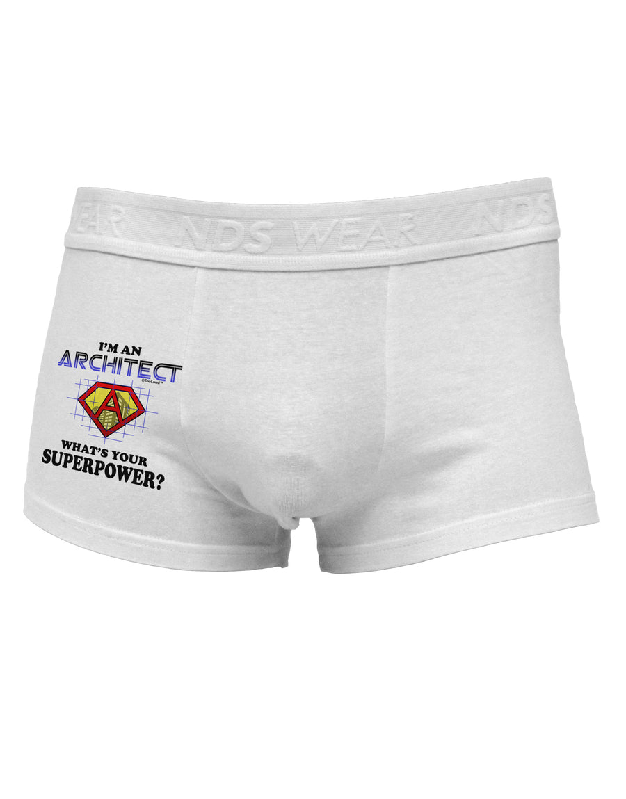 Architect - Superpower Side Printed Mens Trunk Underwear-Mens Trunk Underwear-NDS Wear-White-Small-Davson Sales