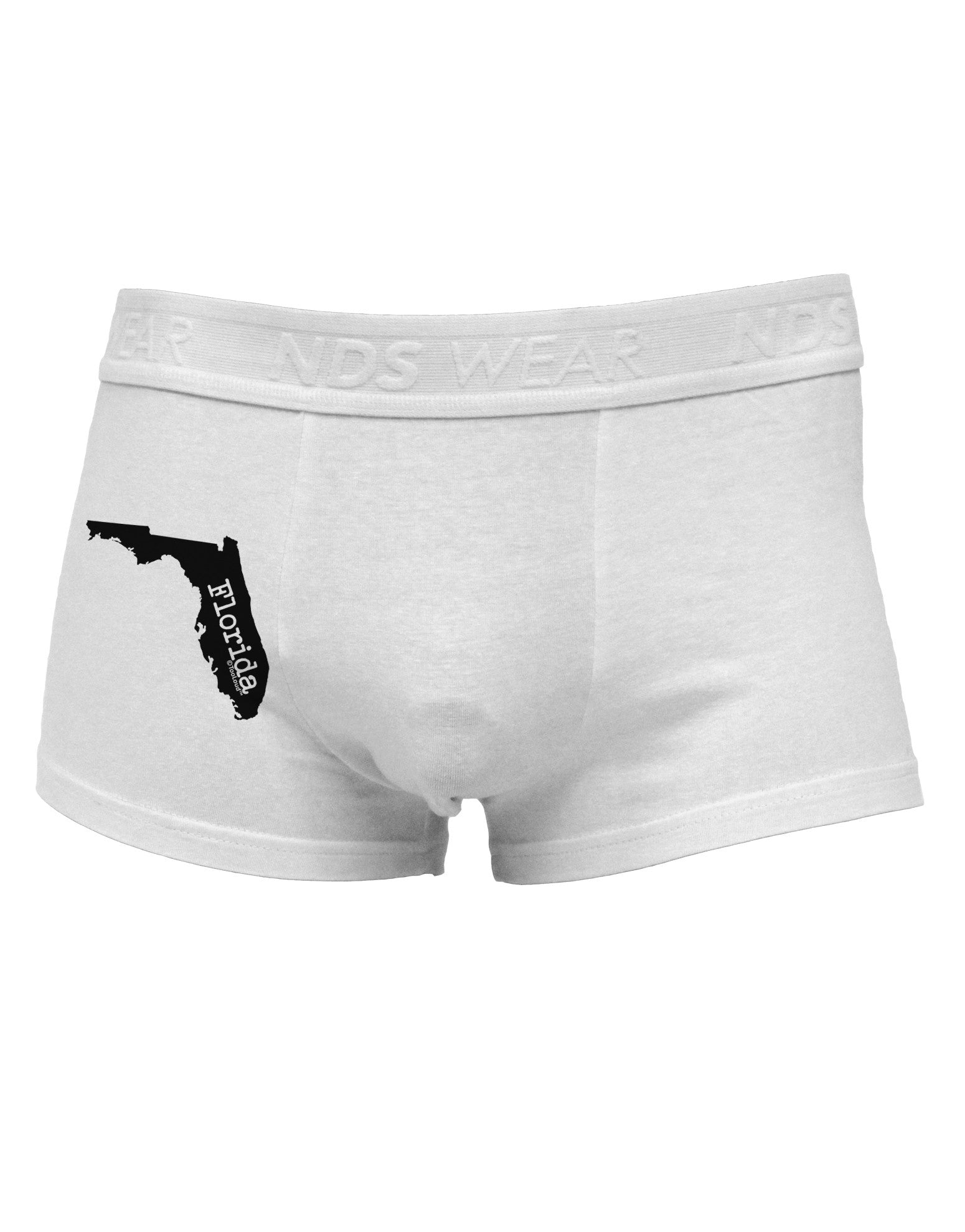 Florida - United States Shape Side Printed Mens Trunk Underwear by TooLoud-Mens Trunk Underwear-NDS Wear-White-Small-Davson Sales