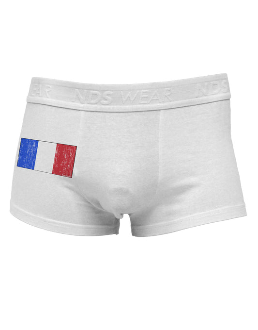 French Flag - France Distressed Side Printed Mens Trunk Underwear by TooLoud-Mens Trunk Underwear-NDS Wear-White-Small-Davson Sales