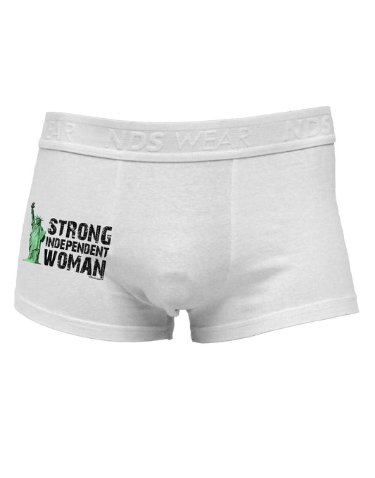 Statue of Liberty Strong Woman Side Printed Mens Trunk Underwear-Mens Trunk Underwear-NDS Wear-White-Small-Davson Sales