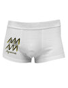 Aquarius Symbol Side Printed Mens Trunk Underwear-Mens Trunk Underwear-NDS Wear-White-Small-Davson Sales