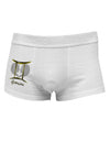 Gemini Symbol Side Printed Mens Trunk Underwear-Mens Trunk Underwear-NDS Wear-White-Small-Davson Sales