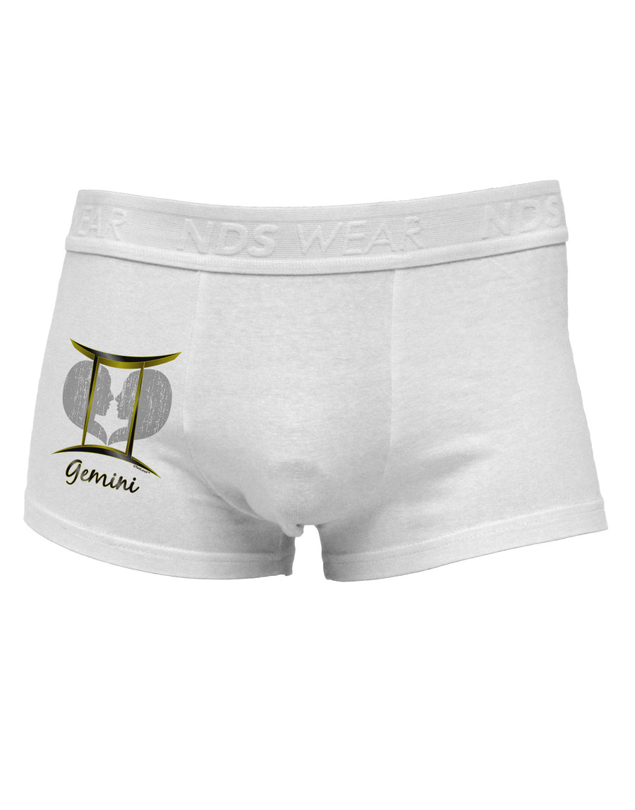 Gemini Symbol Side Printed Mens Trunk Underwear-Mens Trunk Underwear-NDS Wear-White-Small-Davson Sales