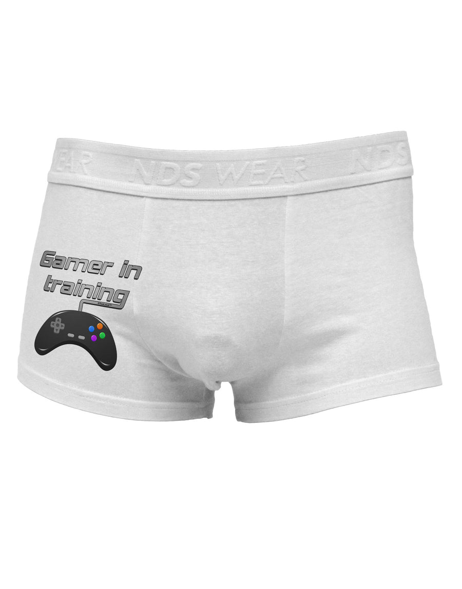 Gamer In Training Color Side Printed Mens Trunk Underwear-Mens Trunk Underwear-NDS Wear-White-Small-Davson Sales