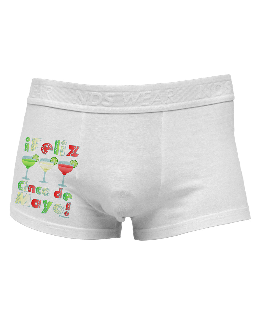 Margaritas - Mexican Flag Colors - Feliz Cinco de Mayo Side Printed Mens Trunk Underwear by TooLoud-Mens Trunk Underwear-NDS Wear-White-Small-Davson Sales