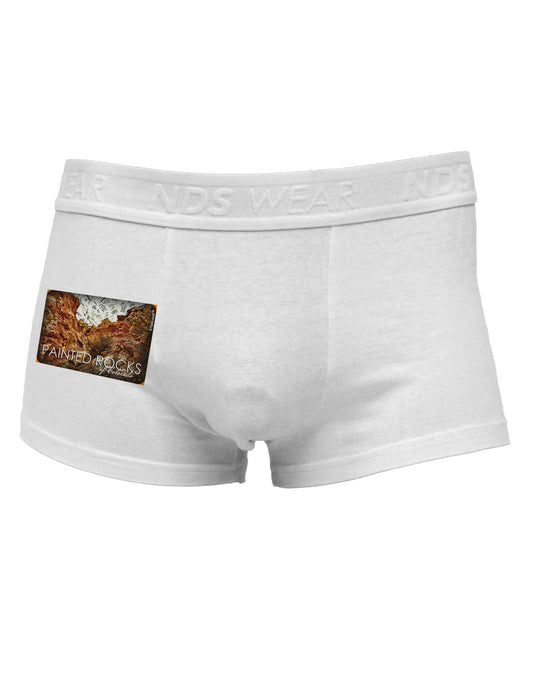 Colorado Painted Rocks Text Side Printed Mens Trunk Underwear-Mens Trunk Underwear-NDS Wear-White-Small-Davson Sales