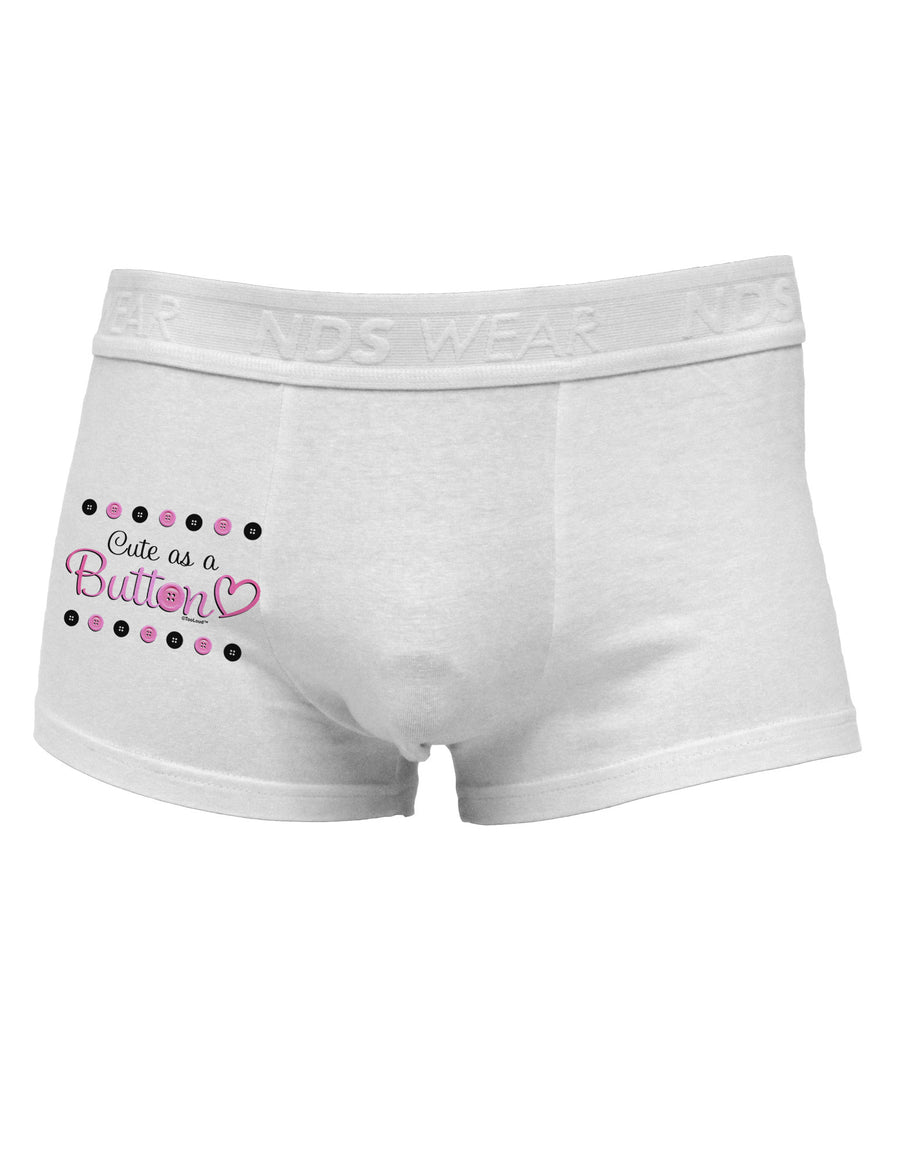 Cute As A Button Side Printed Mens Trunk Underwear-Mens Trunk Underwear-NDS Wear-White-Small-Davson Sales
