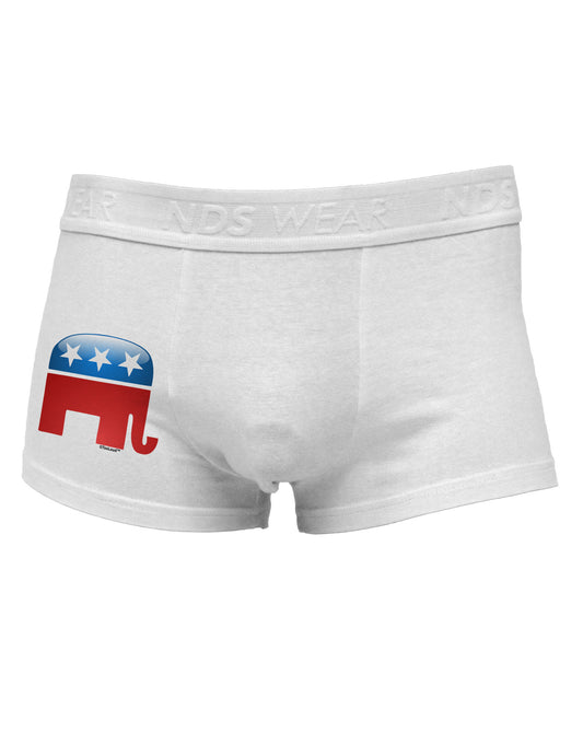 Republican Bubble Symbol Side Printed Mens Trunk Underwear-Mens Trunk Underwear-NDS Wear-White-Small-Davson Sales