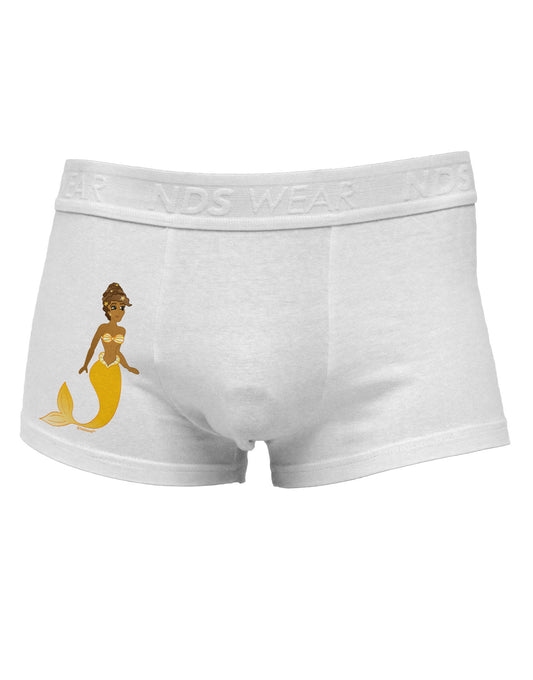 Mermaid Design - Yellow Side Printed Mens Trunk Underwear-Mens Trunk Underwear-NDS Wear-White-Small-Davson Sales