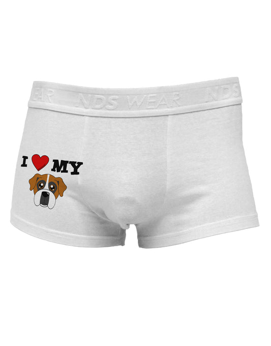 I Heart My - Cute Boxer Dog Side Printed Mens Trunk Underwear by TooLoud-Mens Trunk Underwear-TooLoud-White-Small-Davson Sales