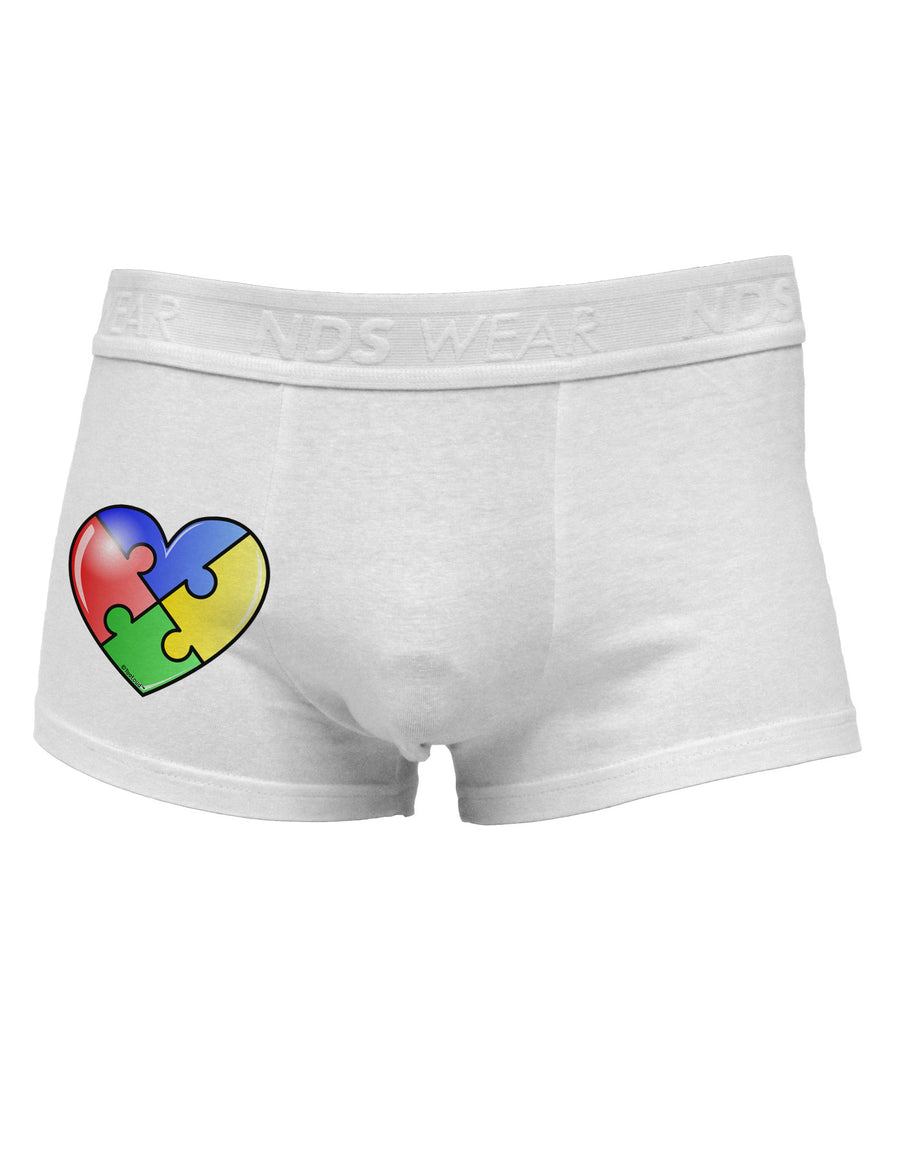 Big Puzzle Heart - Autism Awareness Side Printed Mens Trunk Underwear by TooLoud-Mens Trunk Underwear-NDS Wear-White-Small-Davson Sales