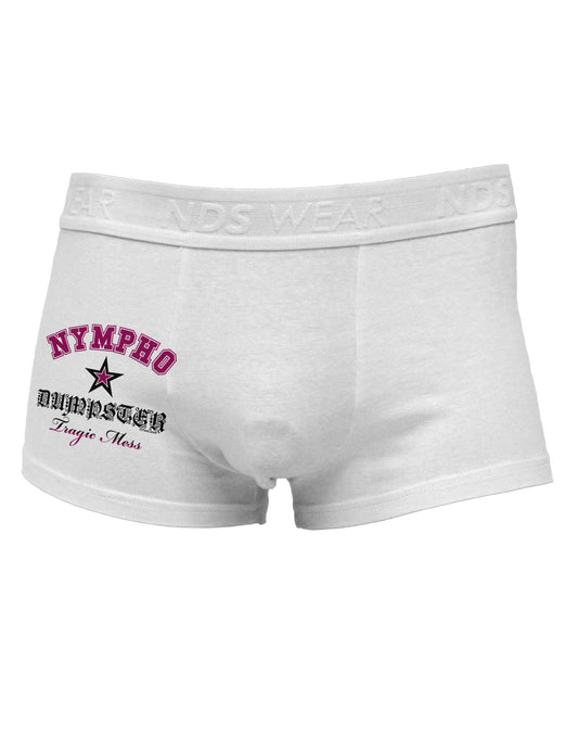 Nympho Dumpster Tragic Mess Side Printed Mens Trunk Underwear by NDS Wear-Mens Trunk Underwear-NDS Wear-White-Small-Davson Sales