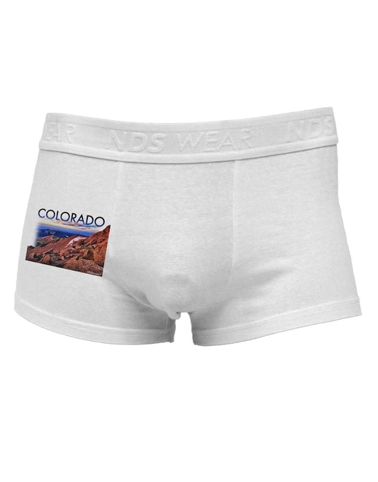 Colorado Mtn Sunset Cutout Side Printed Mens Trunk Underwear-Mens Trunk Underwear-NDS Wear-White-Small-Davson Sales
