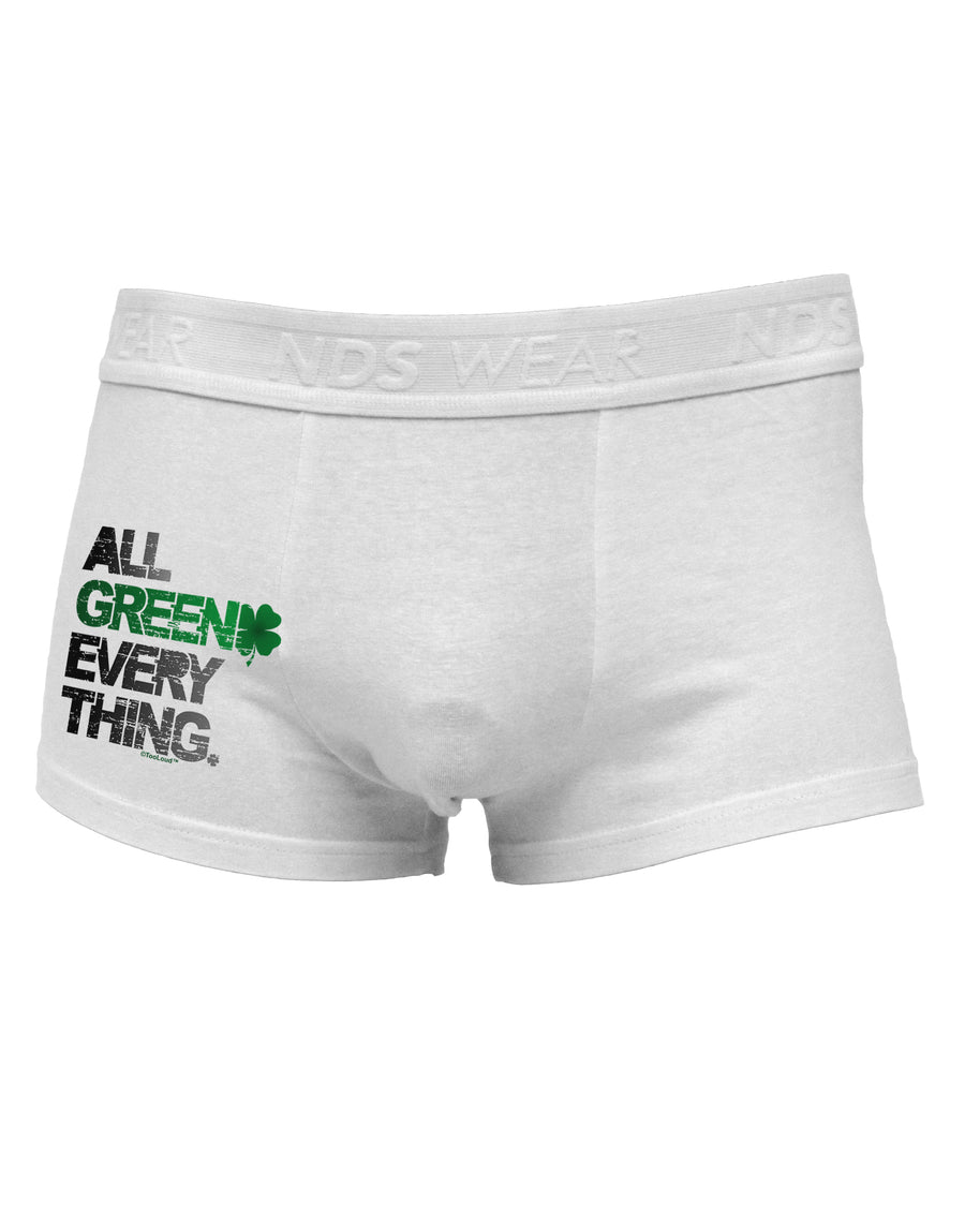 All Green Everything Distressed Side Printed Mens Trunk Underwear-Mens Trunk Underwear-NDS Wear-White-Small-Davson Sales