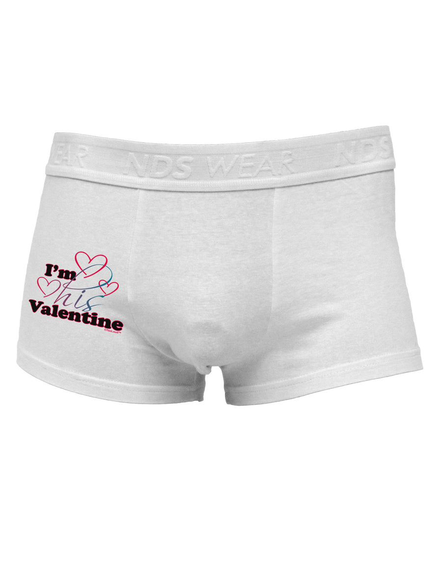 I'm HIS Valentine Side Printed Mens Trunk Underwear-Mens Trunk Underwear-NDS Wear-White-Small-Davson Sales