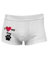 I Heart My Pug Side Printed Mens Trunk Underwear by TooLoud-Mens Trunk Underwear-NDS Wear-White-Small-Davson Sales