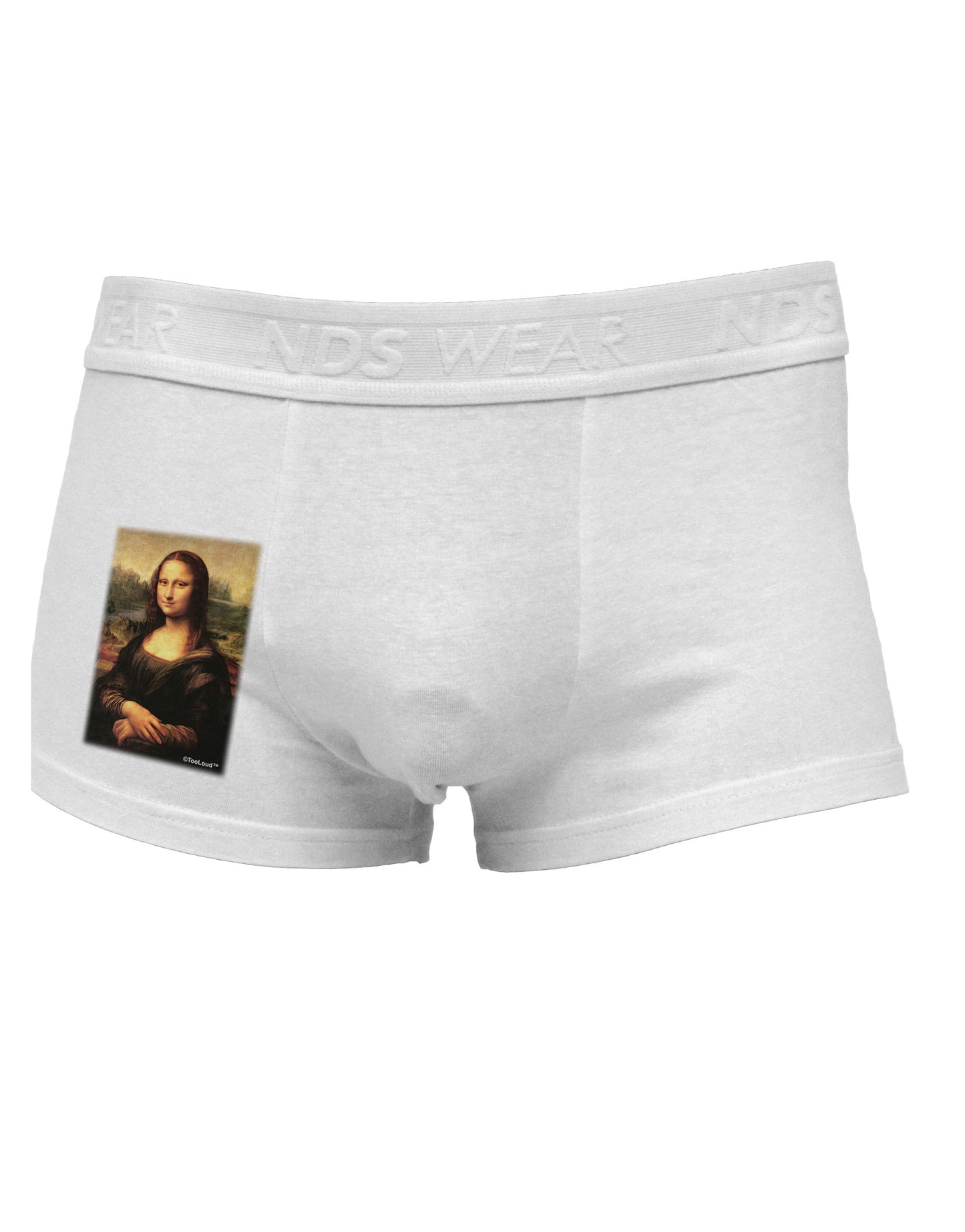 Mona Painting Side Printed Mens Trunk Underwear-Mens Trunk Underwear-NDS Wear-White-Small-Davson Sales