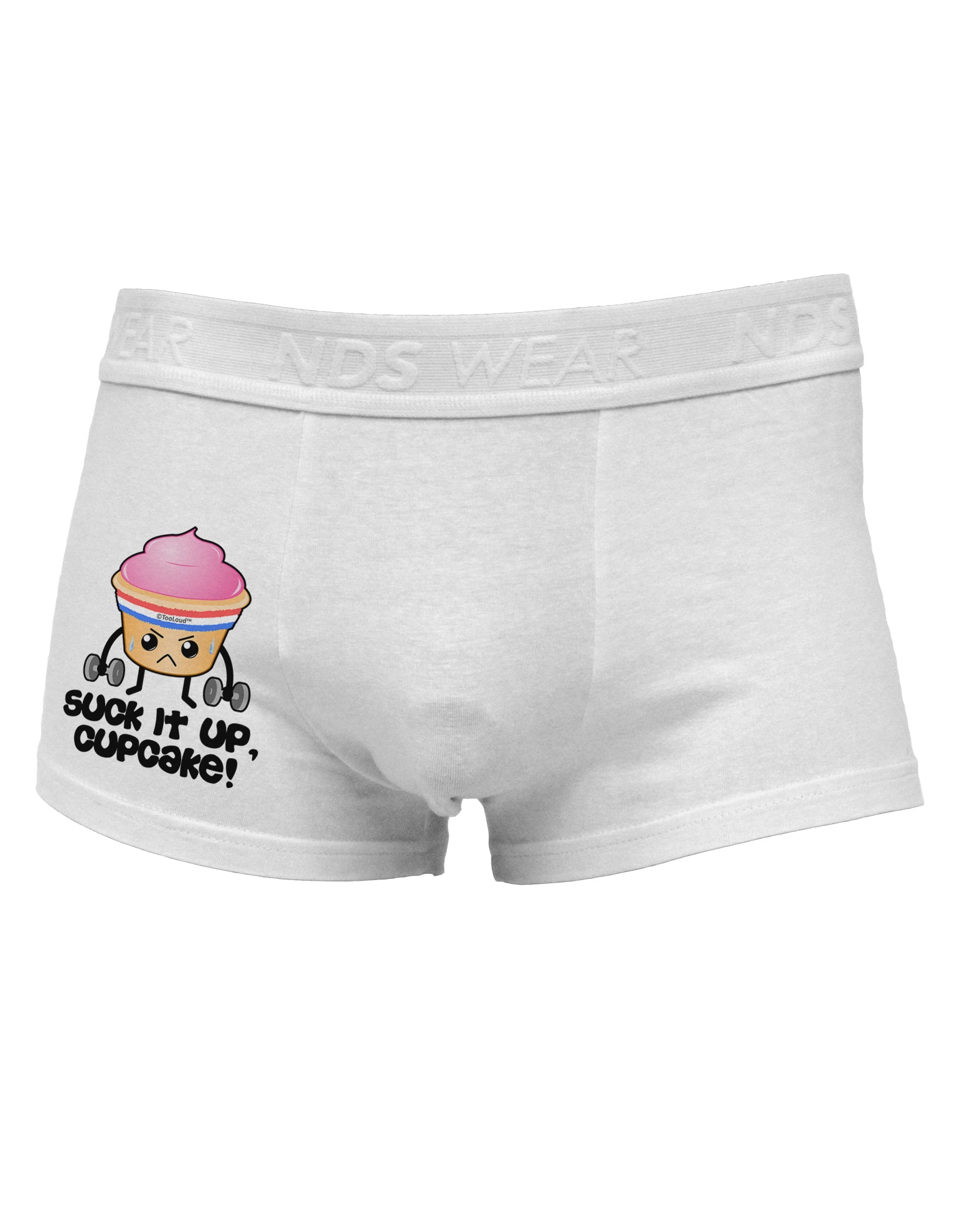 Suck It Up Cupcake Design Side Printed Mens Trunk Underwear by TooLoud-Mens Trunk Underwear-NDS Wear-White-Small-Davson Sales