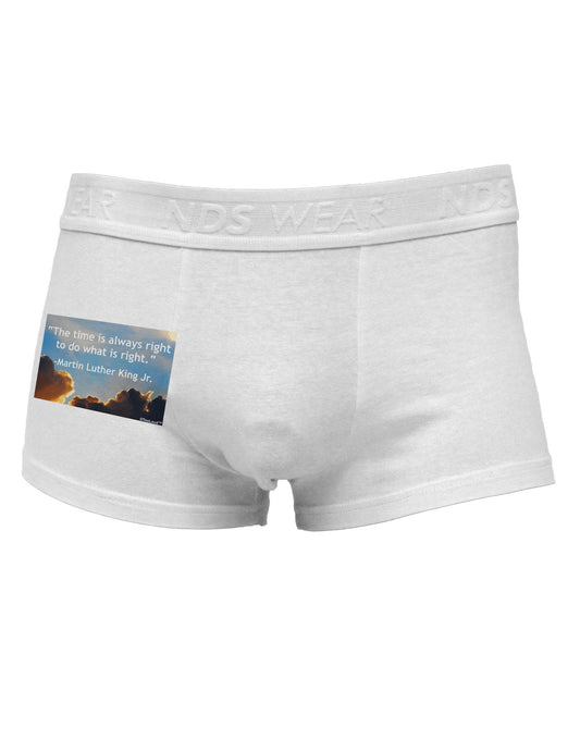 The Time Is Always Right Side Printed Mens Trunk Underwear-Mens Trunk Underwear-NDS Wear-White-Small-Davson Sales