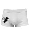 American Flag Heart Design - Stamp Style Side Printed Mens Trunk Underwear by TooLoud-Mens Trunk Underwear-NDS Wear-White-Small-Davson Sales