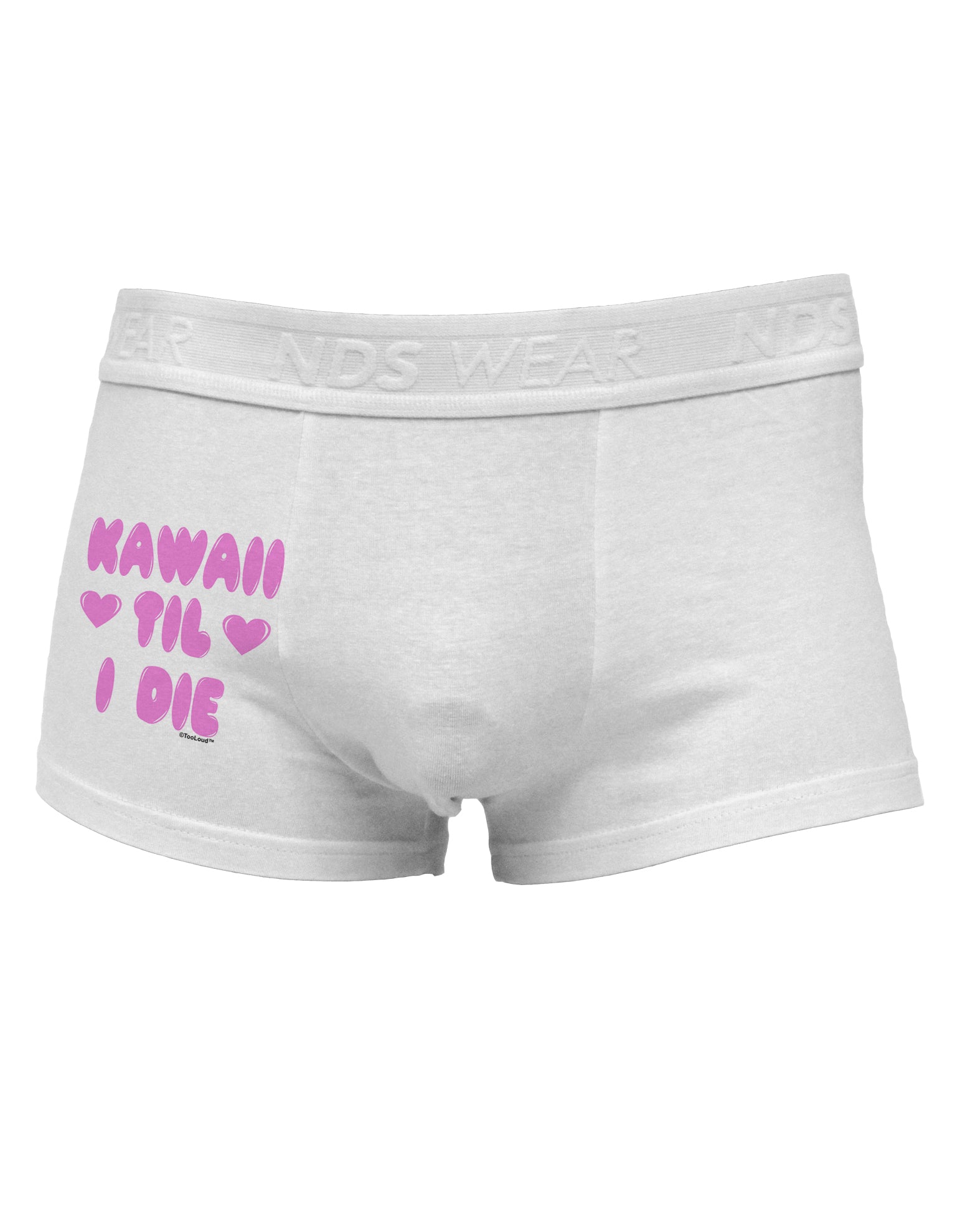 Kawaii Til I Die - Design - Magenta Side Printed Mens Trunk Underwear by TooLoud-Mens Trunk Underwear-NDS Wear-White-Small-Davson Sales