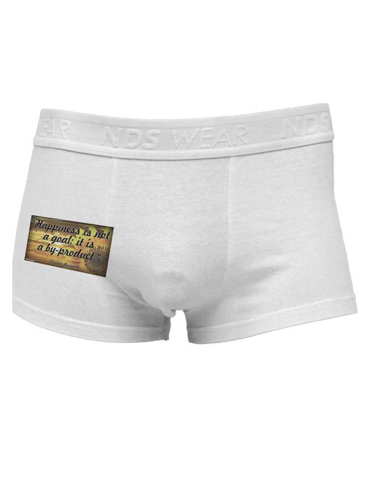 Happiness Is Not A Goal Side Printed Mens Trunk Underwear by TooLoud-Mens Trunk Underwear-NDS Wear-White-Small-Davson Sales