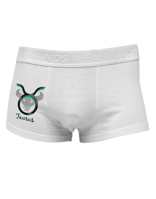 Taurus Symbol Side Printed Mens Trunk Underwear-Mens Trunk Underwear-NDS Wear-White-Small-Davson Sales