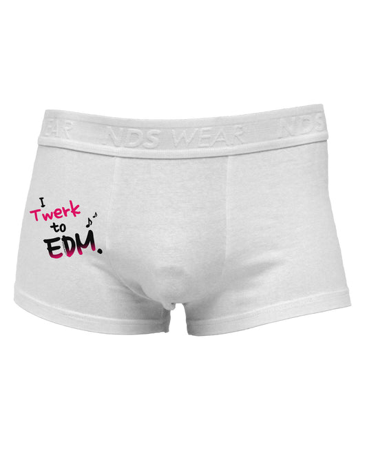 Twerk To EDM Pink Side Printed Mens Trunk Underwear-Mens Trunk Underwear-NDS Wear-White-Small-Davson Sales