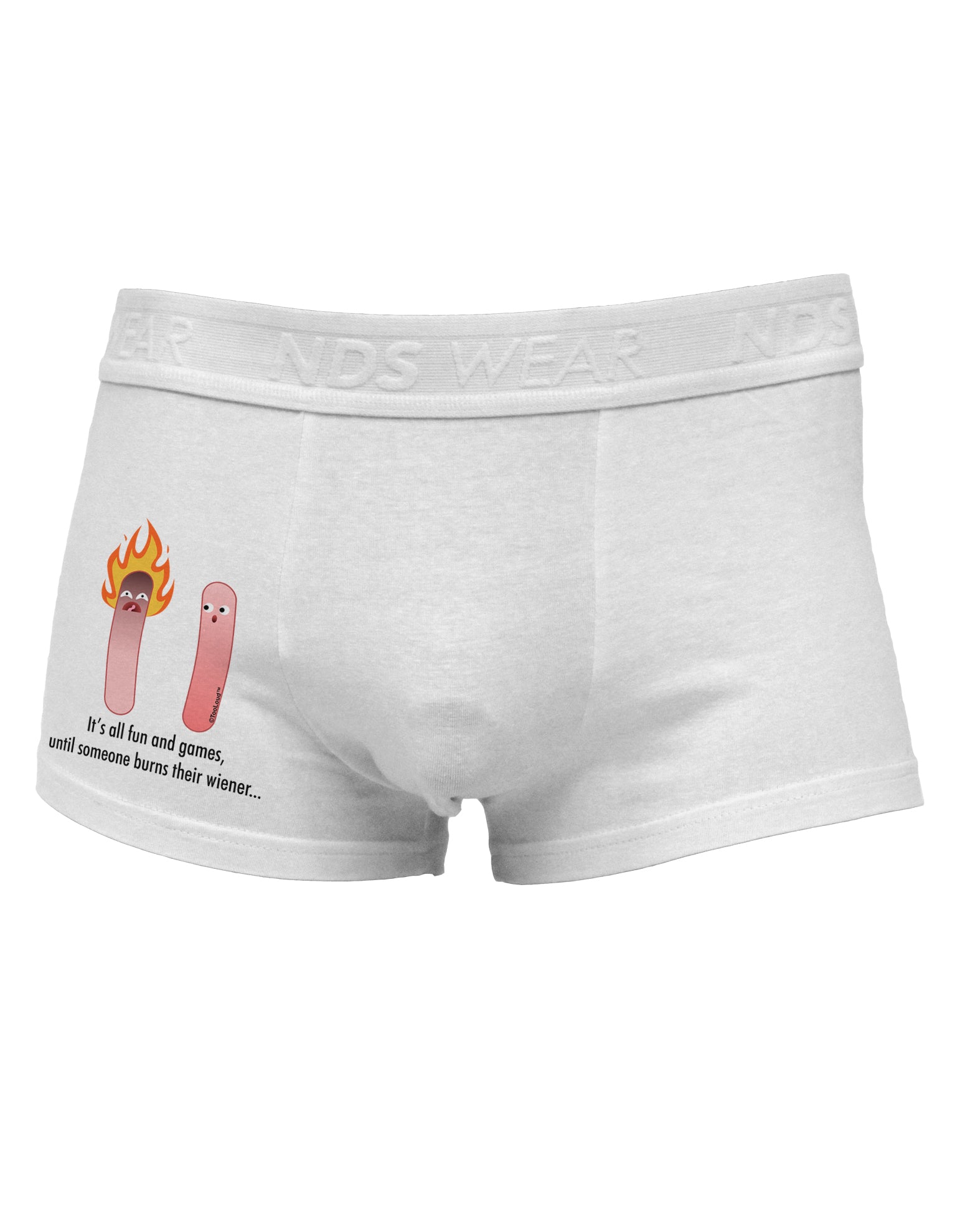 It's All Fun and Games - Wiener Side Printed Mens Trunk Underwear by TooLoud-Mens Trunk Underwear-NDS Wear-White-Small-Davson Sales