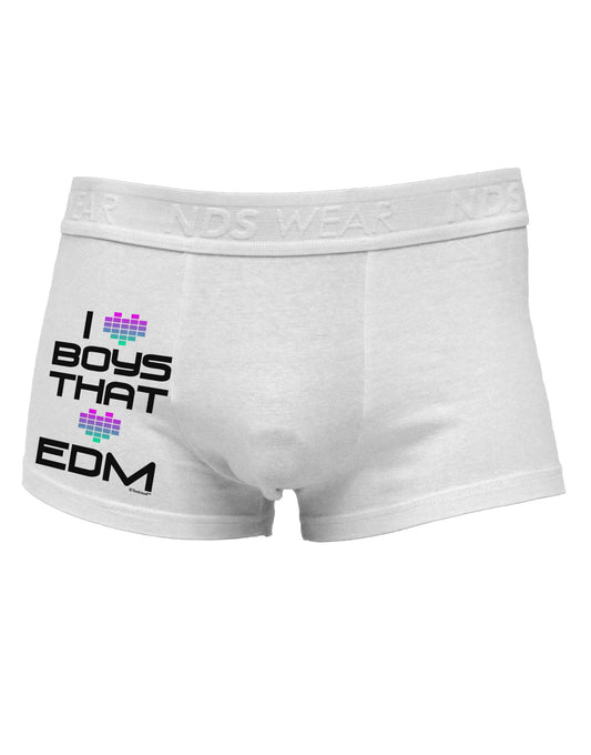 I Heart Boys That Heart EDM Side Printed Mens Trunk Underwear-Mens Trunk Underwear-NDS Wear-White-Small-Davson Sales