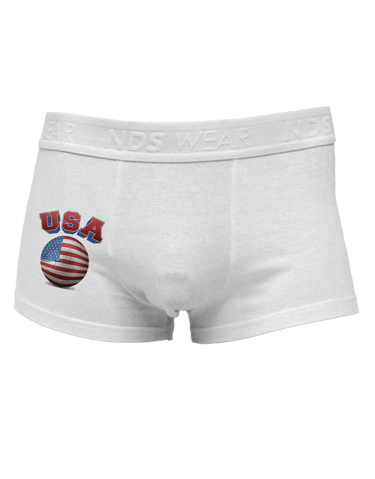 Soccer Ball Flag - USA Side Printed Mens Trunk Underwear-Mens Trunk Underwear-NDS Wear-White-Small-Davson Sales