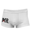 Matching Mr and Mrs Design - Mr Bow Tie Side Printed Mens Trunk Underwear by TooLoud-Mens Trunk Underwear-TooLoud-White-Small-Davson Sales