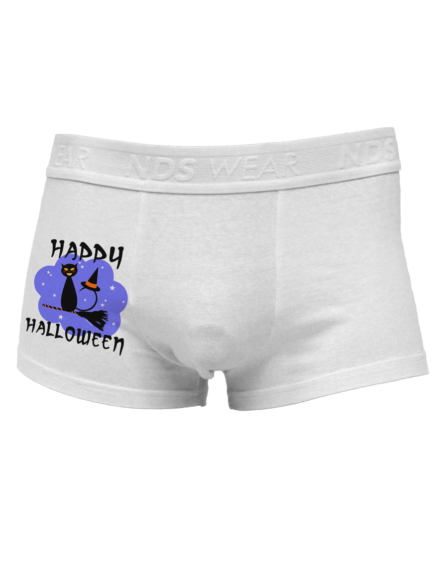 TooLoud Witch Cat Side Printed Mens Trunk Underwear-Mens Trunk Underwear-NDS Wear-White-Small-Davson Sales