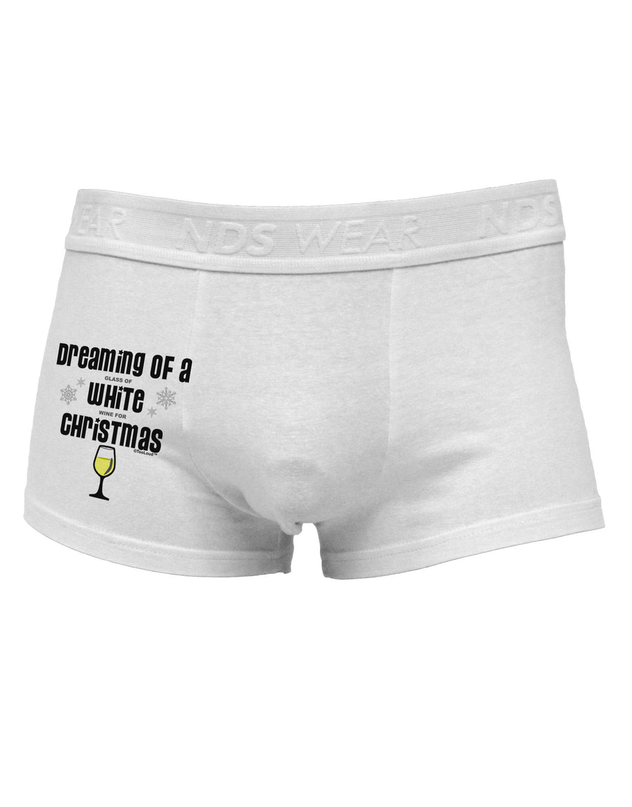 White Wine For Christmas Side Printed Mens Trunk Underwear-Mens Trunk Underwear-NDS Wear-White-Small-Davson Sales