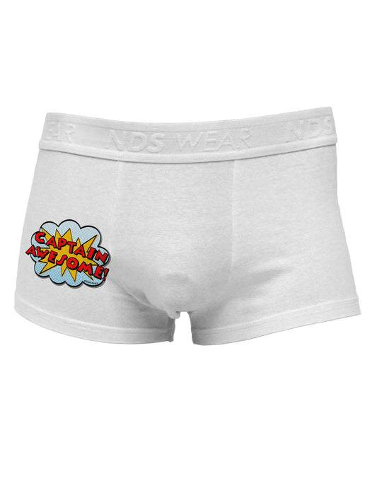 Captain Awesome - Superhero Style Side Printed Mens Trunk Underwear by TooLoud-Mens Trunk Underwear-TooLoud-White-Small-Davson Sales